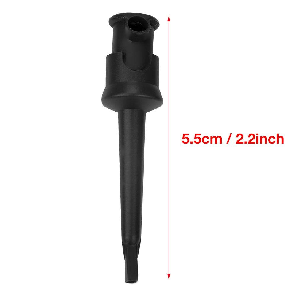 Hook Clip, 10Pcs P5002 Hook Lead Multimeter Test Hook Lead Lead Grabbers for Digital Multimeter SMT/SMD IC D20 Cable Welding(Black&Red) image number 6