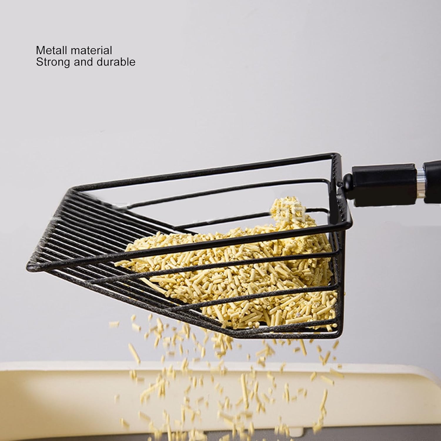 Chicken Poop Scooper, Cat Litter Scoop Metal with Adjustable Handle, Litter Scoop, Pet Cat Litter Scoop for Crawling Pets, Rutin Chicken, Small Hamsters (Model a 2 Section Handle) image number 5