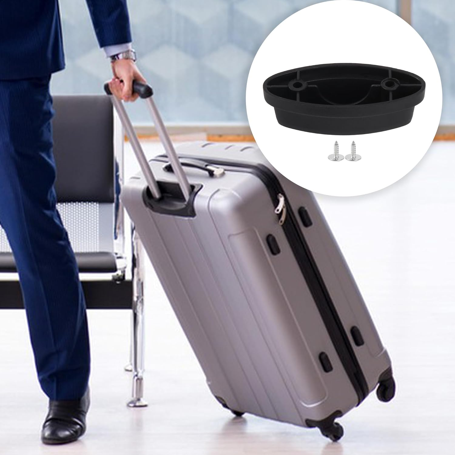 RDEXP 1 Pcs Luggage Side Foot Nail Bracket E Type for Suitcase Replacement image number 3