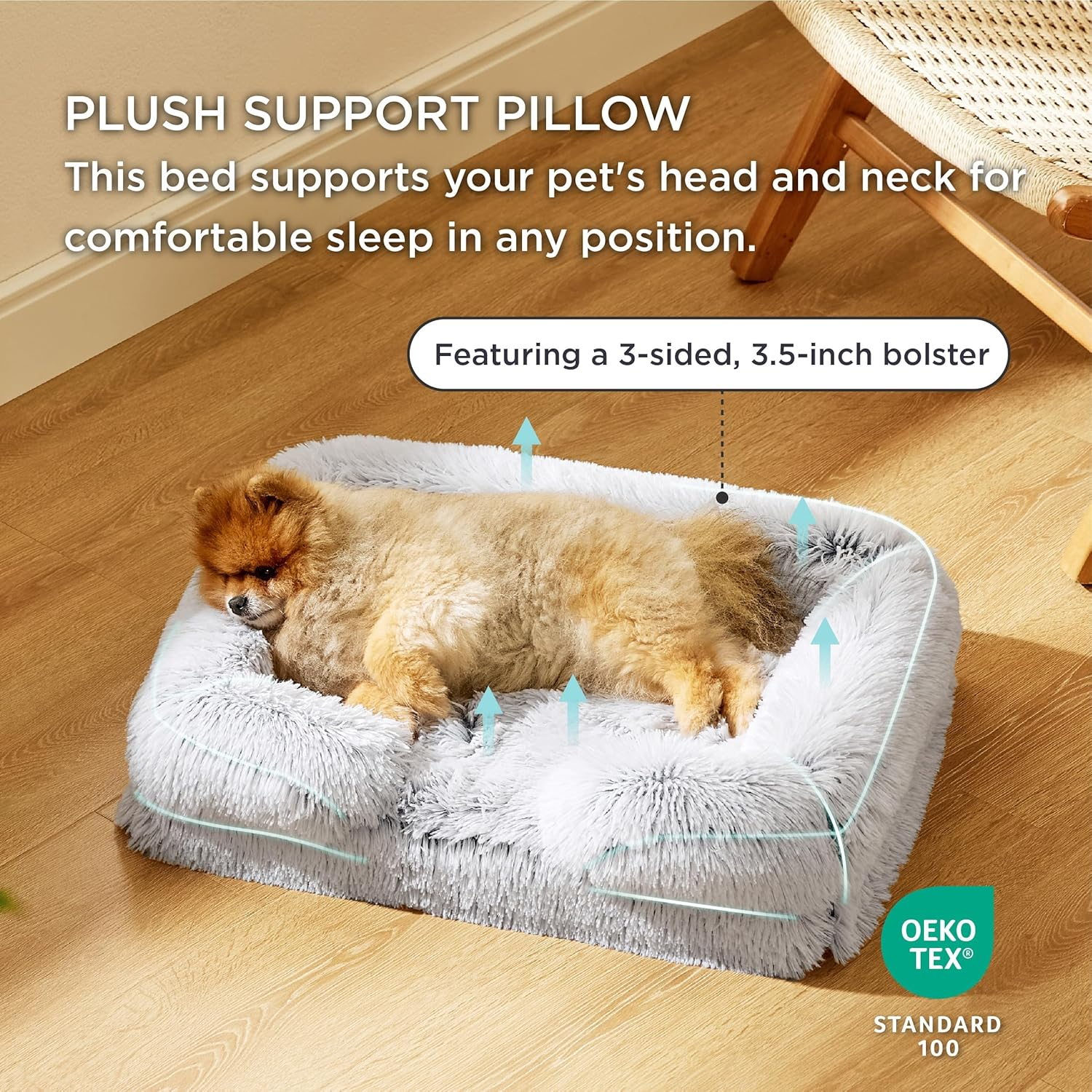 Roolisspa Medium Dog Bed Washable - Waterproof Pet Bed for Medium Dogs & Cats, Non-Slip Bottom | Breathable Removable Cover | Australian Pets Comfort Couch image number 1