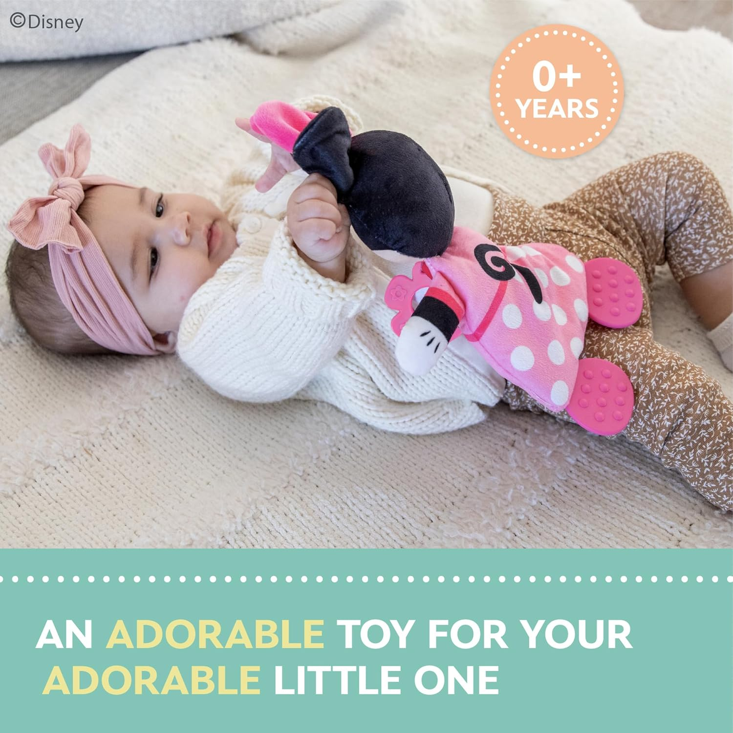 Disney Baby Minnie Mouse Teether Blanket, 28 Cm image number 5