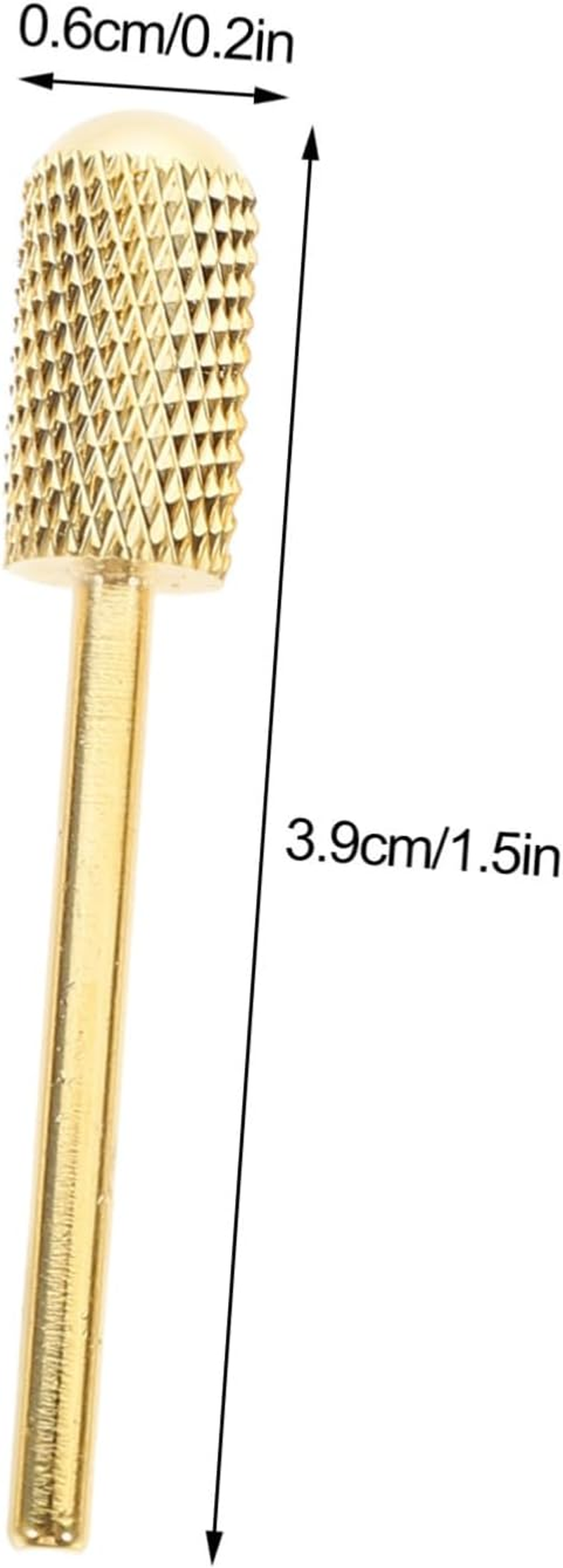 LOORGVEL 3Pcs Gold Tungsten Carbide Nail Drill Bits Set Professional Polishing Tools for Manicure Pedicure Suitable for Acrylic Gel Nails for Home Salon Use image number 1