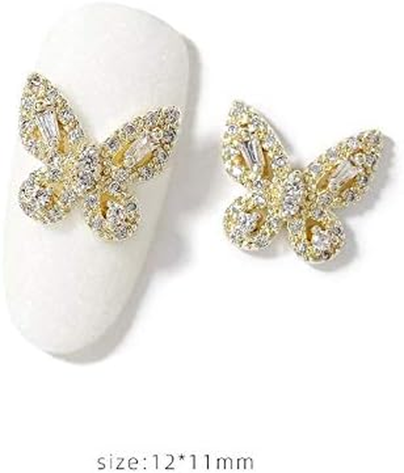 HANGQINGHENG 2-Piece Nail Jewelry Zircon Rhinestone Decoration Alloy Nail Decoration (Color : 159 17)