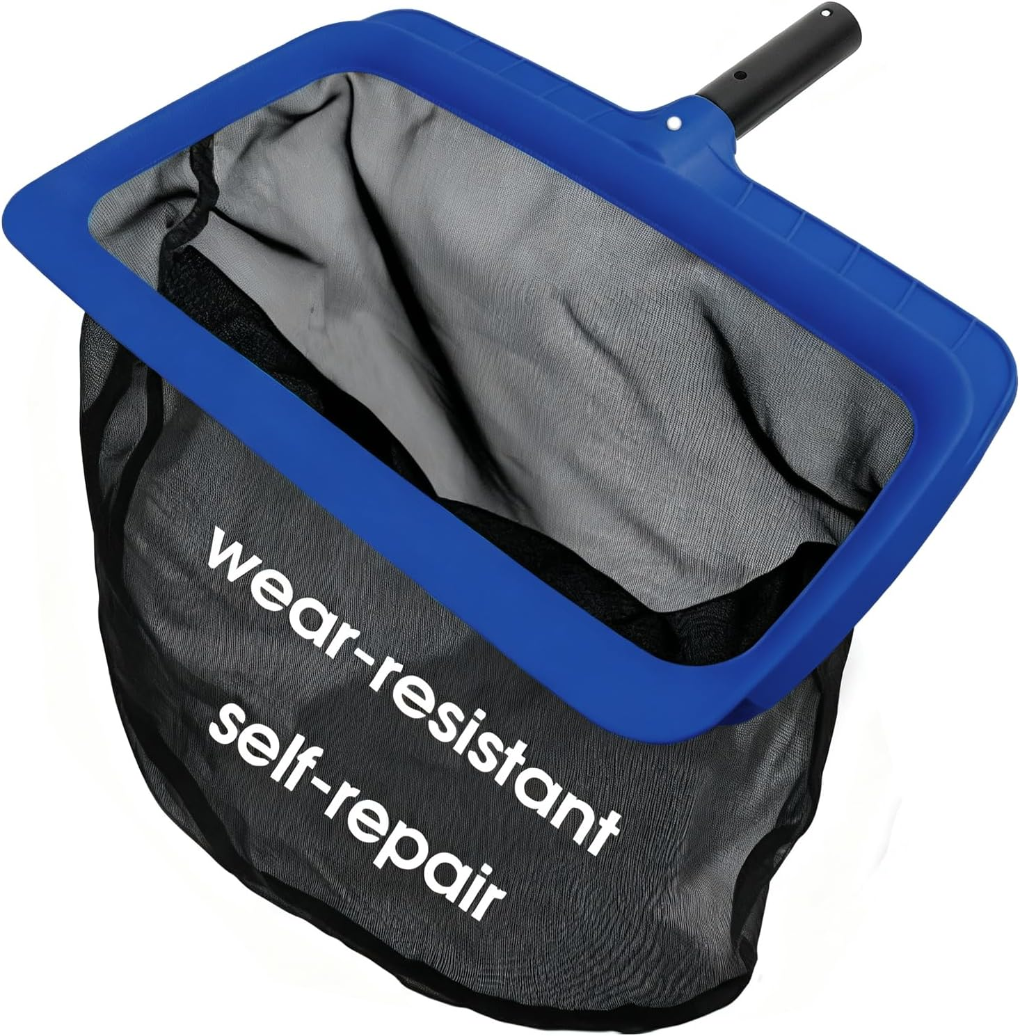 POOLAZA Pool Skimmer Net, Larger Capacity Pool Net Skimmer with Durable Deep Net, Sturdy Frame Pool Nets for Cleaning Effortlessly, High-Efficiency Pool Leaf Net with Easy Scoop Edges (Gray)