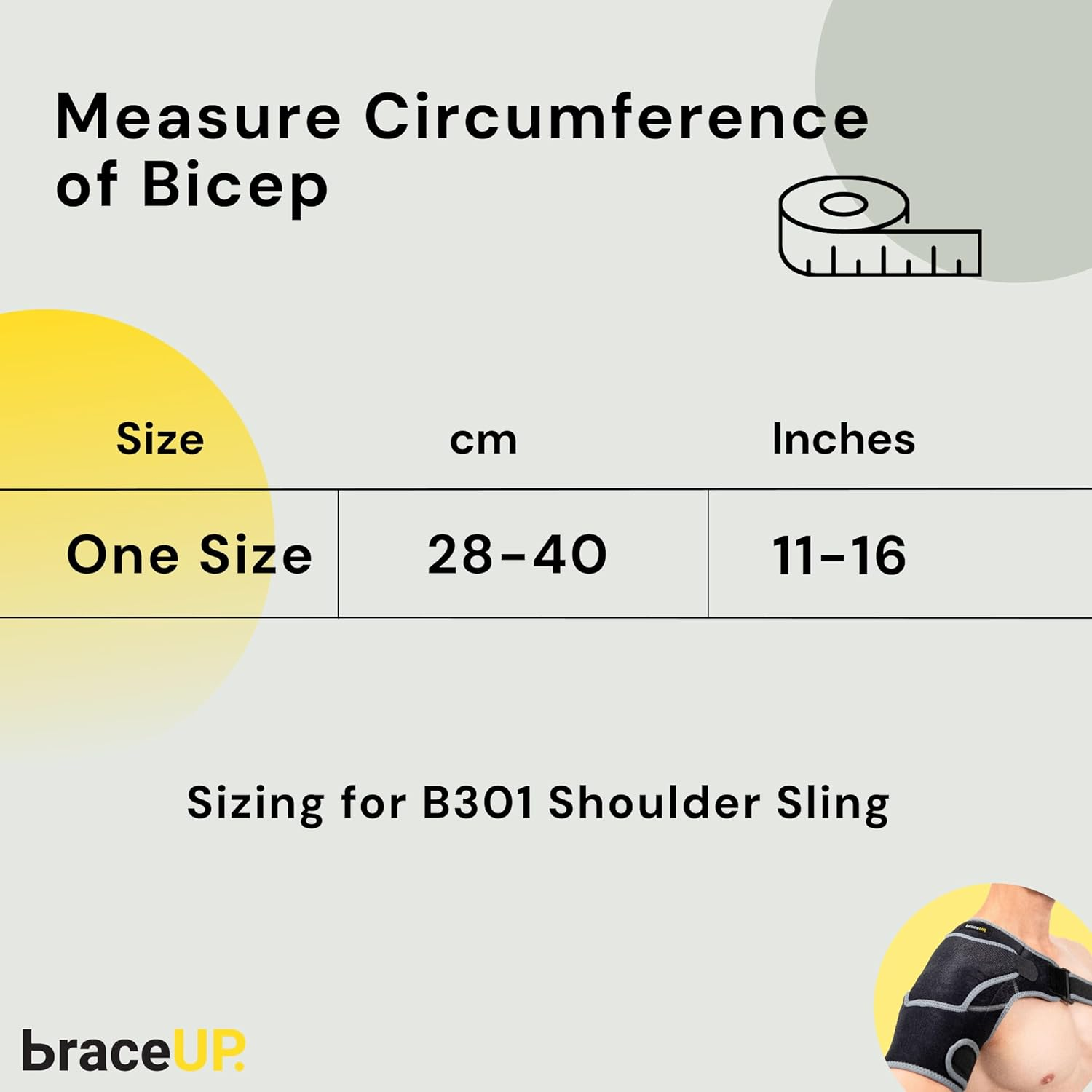 Braceup Shoulder Brace with Adjustable Support and Ice Pad Pocket for Pain Relief, Rotator Cuff Recovery, and Injury Prevention - Ideal for Men and Women, One Size Fits Most image number 4