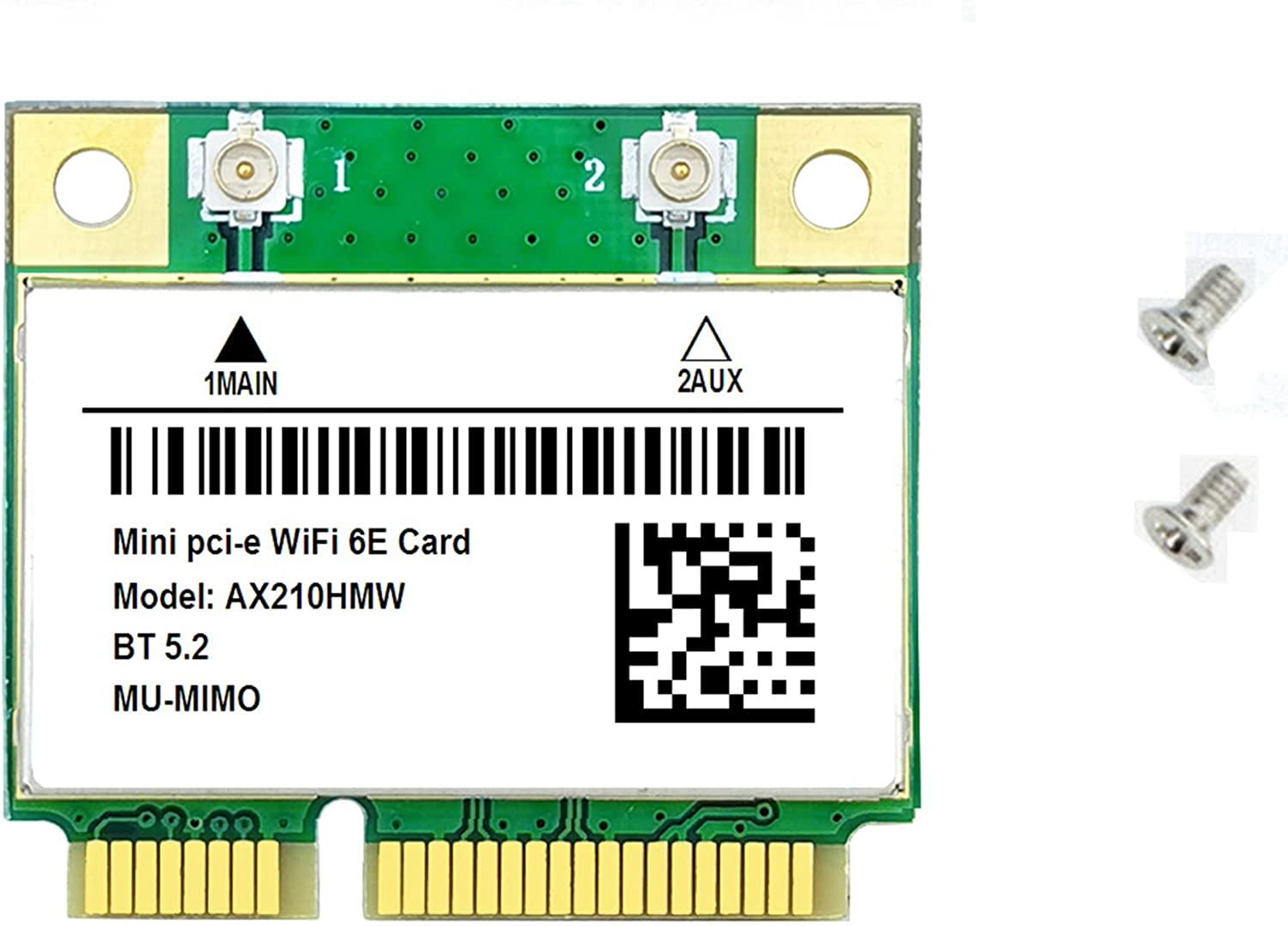 DIGISHUO Wifi 6E 3000Mbps Bluetooth 5.2 AX210HMW for in Tel AX210 Wireless Mini PCI-E Card 5400Mbps (2.4Ghz 574Mbps, 5Ghz 2400Mbps, 6Ghz 2400Mbps) Network Card with Wifi Audio Adapter image number 4