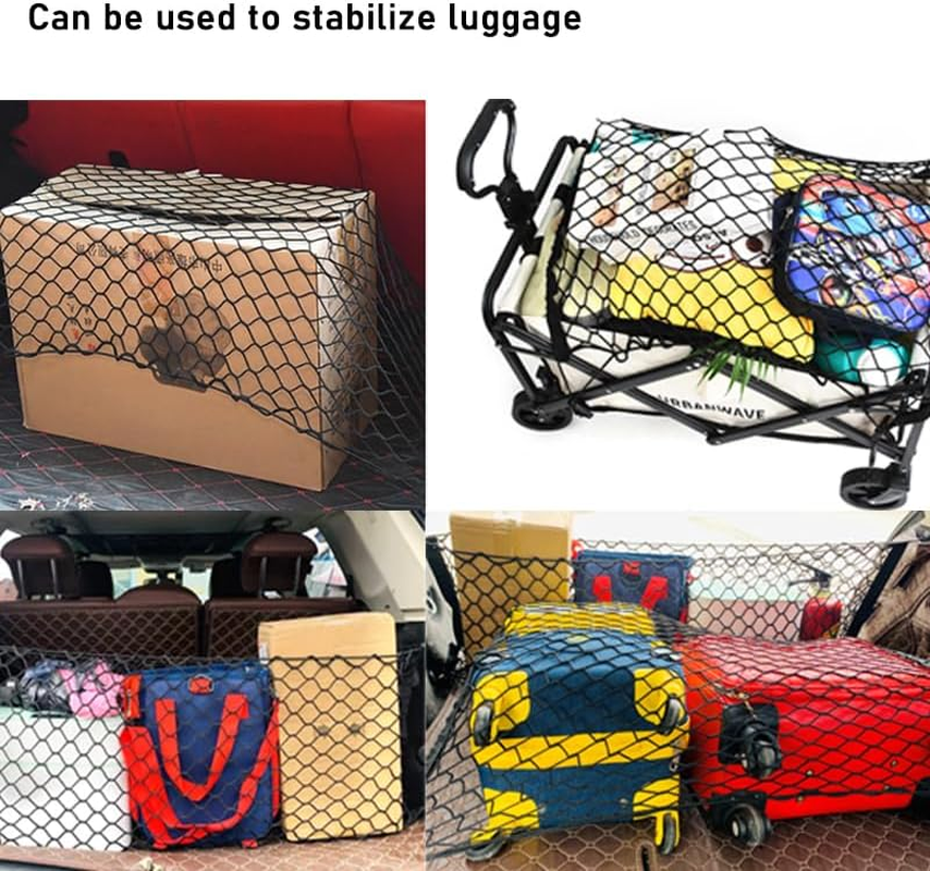 Dog Car Net Barrier for Suv,Pet Car Divider Back Seat Barrier Net,Dog Car Net Barrier,Pet Dog Net Vehicle Barriers,Dual-Layer Pet Barrier Net for Trucks, SUV, Vans, Car Net Organizer Storage Bag image number 2