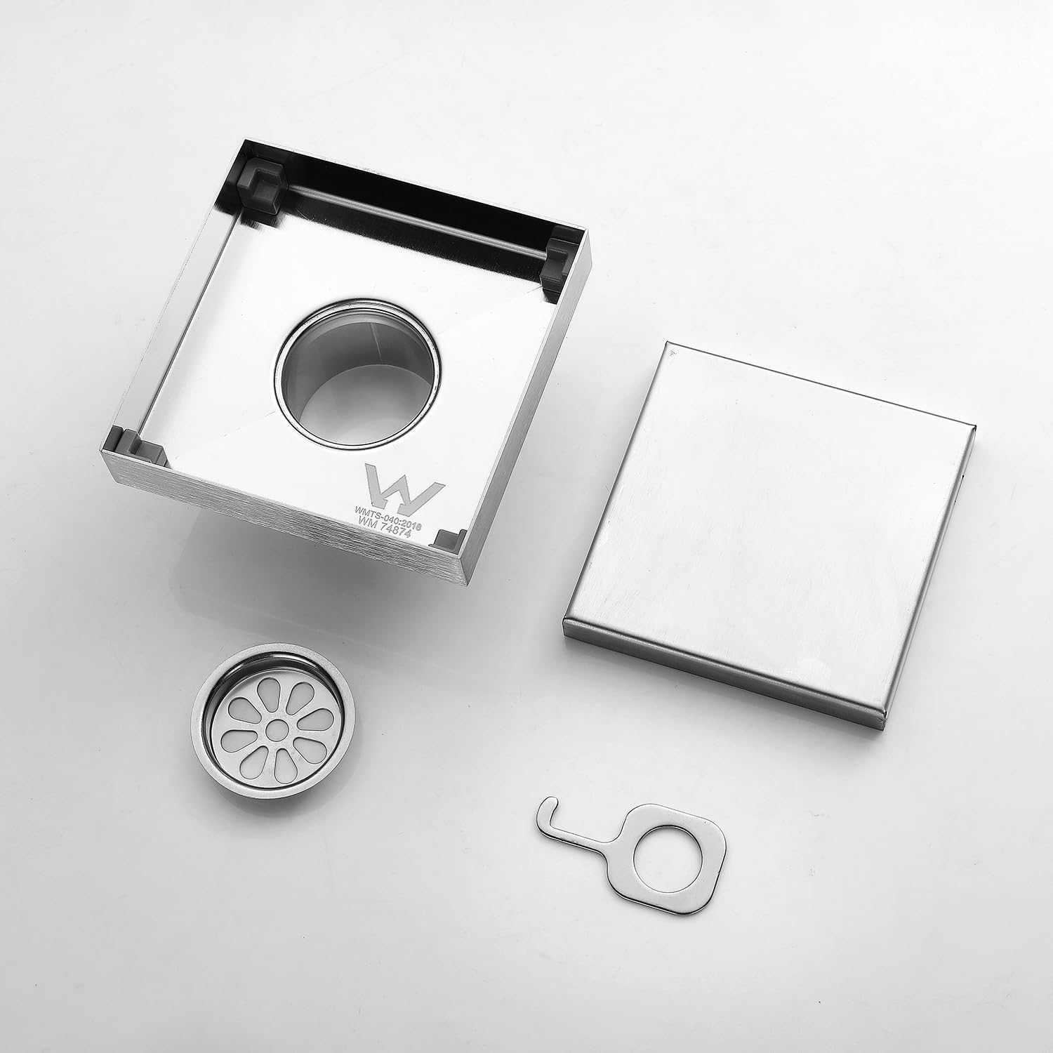 Decaura Shower Grates Bathroom Floor Drain Waste Stainless Steel (Brushed Nickel, Outlet ￠50Mm) image number 1