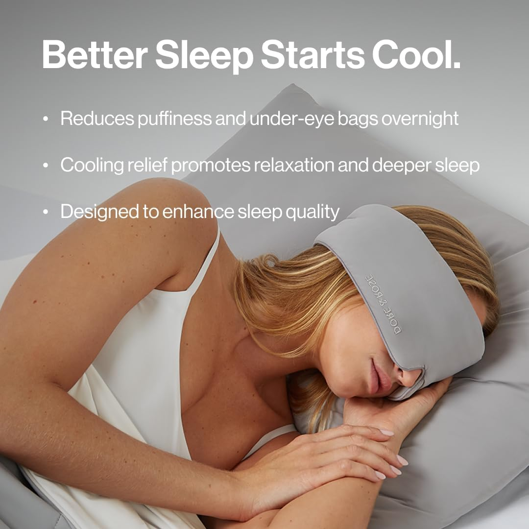 Dore & Rose Aeris&trade; Cooling Sleep Mask for Hot Sleepers, Blocks Light, Reduces Puffiness, Adjustable Eye Mask for Travel, Men and Women, Ultra-Soft and Lightweight image number 3