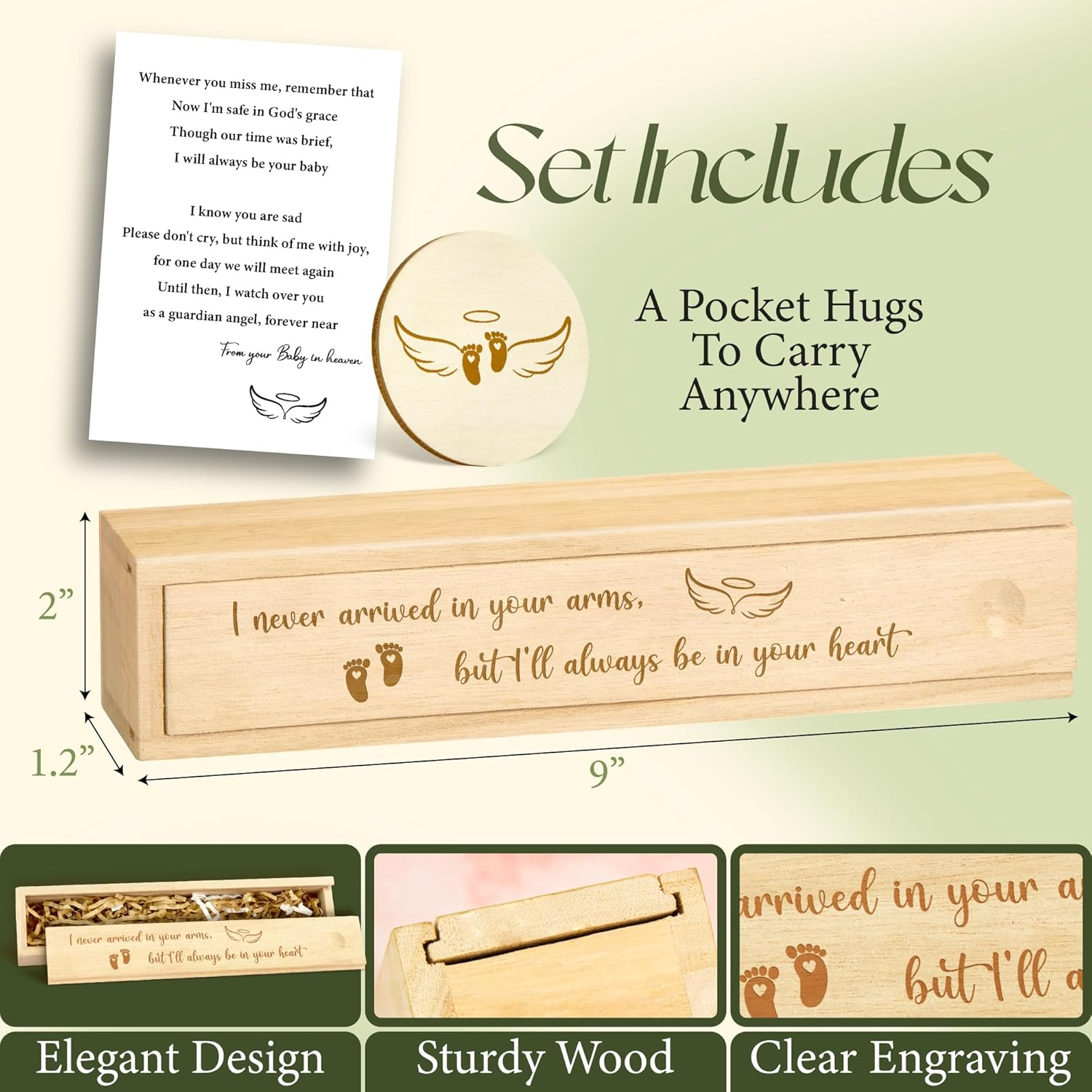 Miscarriage Gifts for Mothers - Mothers Day Gifts for Moms Who Lost a Baby, Gift for Miscarriages Loss of Baby Sympathy Gift, Infant Loss Test Keepsake Box image number 4