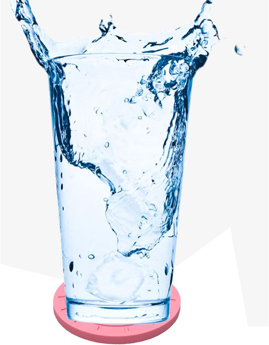 Cup Holder Coaster, 4 Pack 2.75 Inch Diameter PVC Non-Slip Universal Insert, Durable Car Accessory for Most Interiors, Suitable for Women and Men - Pink - Blue image number 5