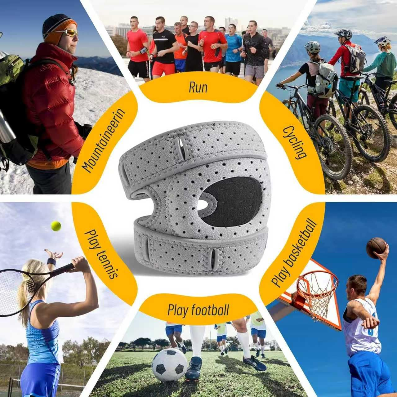 Wellknee Knee Brace 2 Pack for Men & Women: Knee Support & Compression Sleeve for Meniscus Tear, Arthritis, ACL - Volleyball Knee Pads, Knee Sleeves for Weightlifting Hiking Running Patella Support (Black, S/M) image number 6