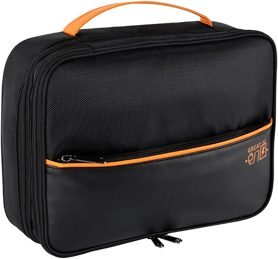 FAVORTALK Electronics Organiser Travel Accessories Storage Bag with Removable Bulkhead Waterproof Portable Gadget Pouch for Cable Power Bank Charger Headphone Mouse Hard Disk, Wine Red 1 B21614