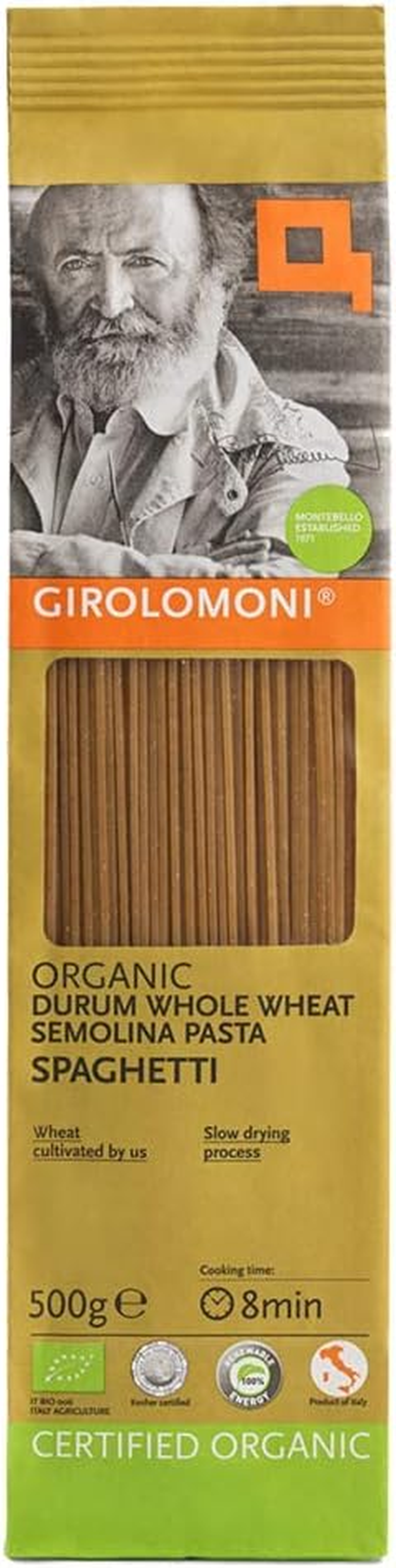 Girolomoni Girolomoni Whole Durum Wheat Semolina Spaghetti 500G, 500 G