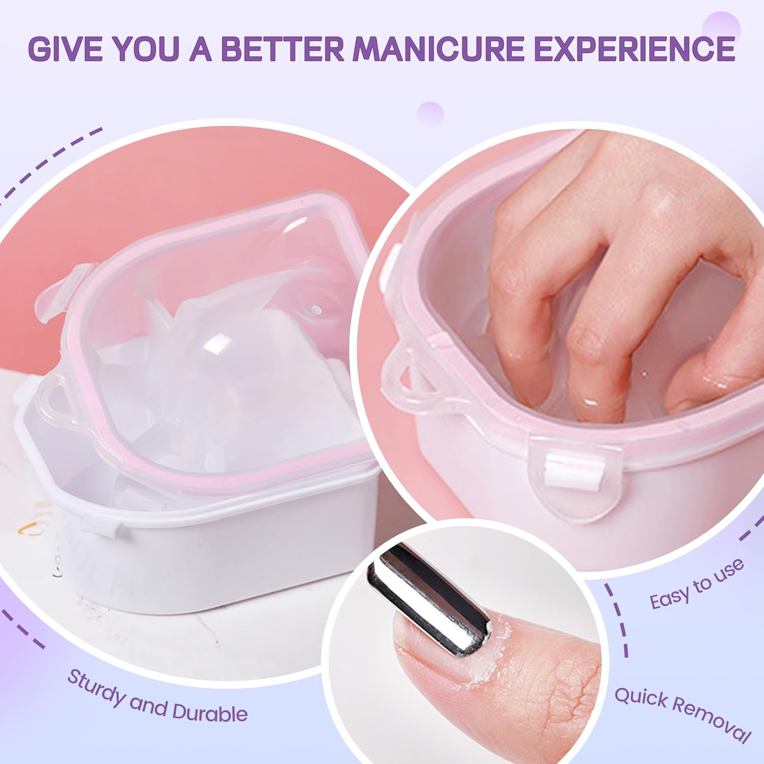 Nail Soaking Bowl (Nail Soaking Bowl 2PCS & Cuticle Pusher Set) image number 6