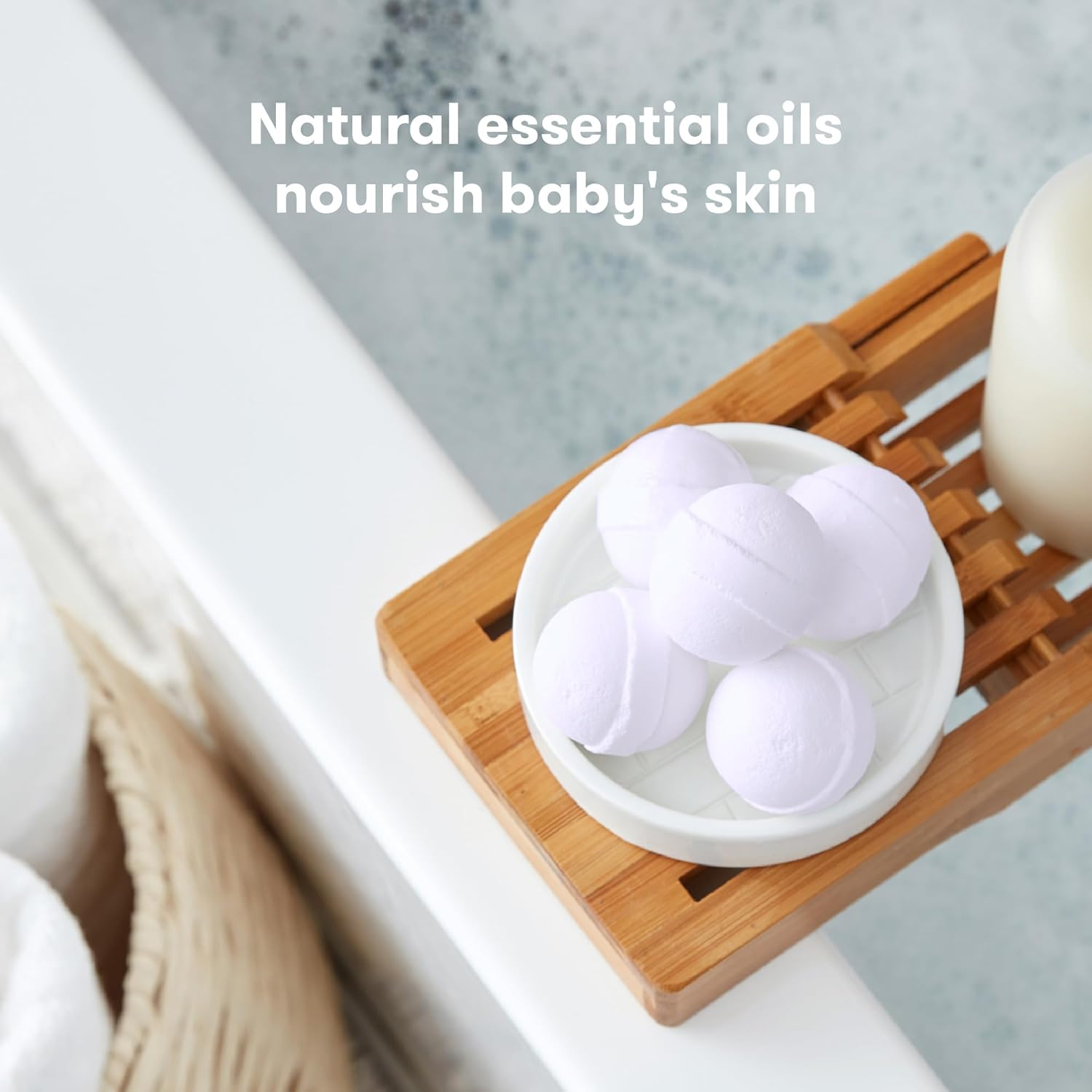 Frida Baby Natural Sleep Bath Bombs, Lavender Essential Oil Bath Bombs for Bedtime, Relaxing & Calming Shower Bombs with Aromatherapy Oil for Better Sleep image number 1