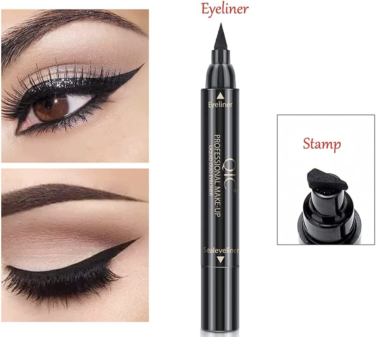 GOBABY Winged Eyeliner Stamp, Liquid Eyeliner, Black, Waterproof, Long-Lasting