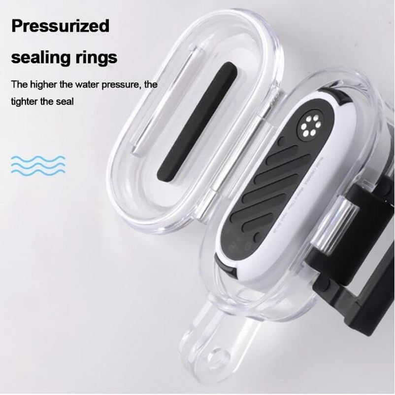 Coyktonty Dive Case Waterproof Case for Insta360 Go 3S/GO 3, Underwater Diving Protective Shell 40M with Bracket Accessories