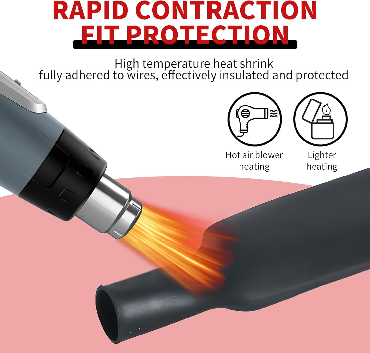 333 Pcs Heat Shrink Tubing Kit, 2:1 High Flexibility Waterproof Insulation Rapid Shrinkage Wire Connectors, Easy Install Fits for Mobile Phone Computer Data Cables (7 Sizes,Black & White) image number 2