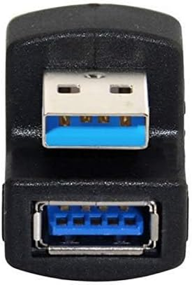 Cablecc 1 Set up & down Angled USB 3.0 Adapter a Male to Female Extension 180 Degree 5Gbps image number 1