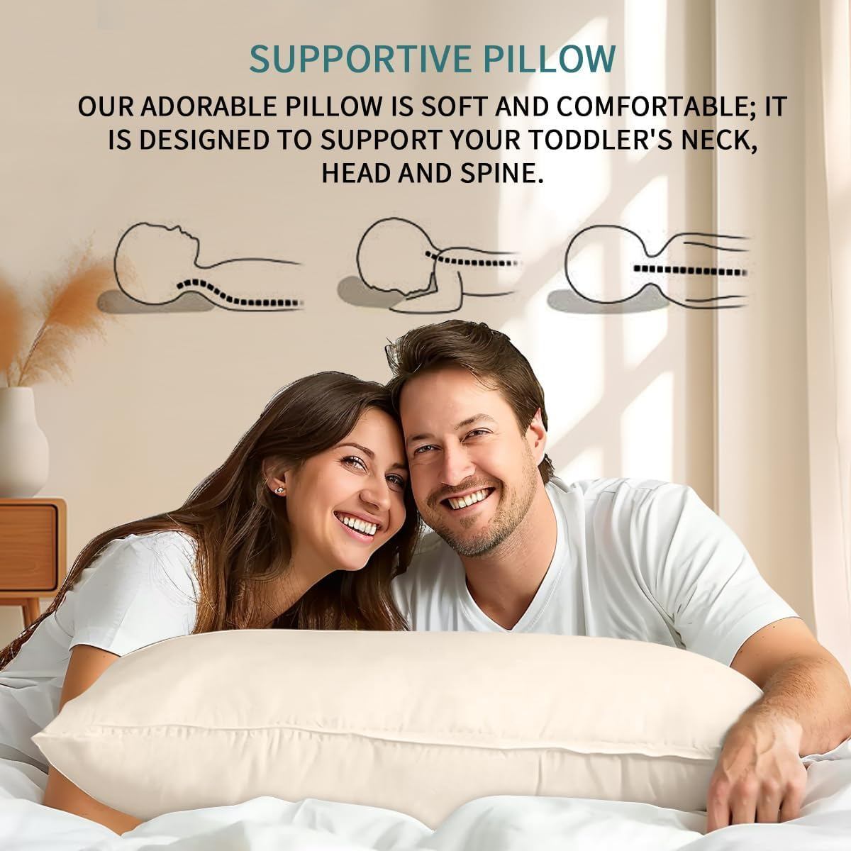 Lofe Organic King-Size Pillow with Pillowcase - 20X36, Natural Organic Cotton Zippered Shell, Adjustable Loft, Machine Washable and Hypoallergenic, for Side and Back Sleepers, Youth, Adults