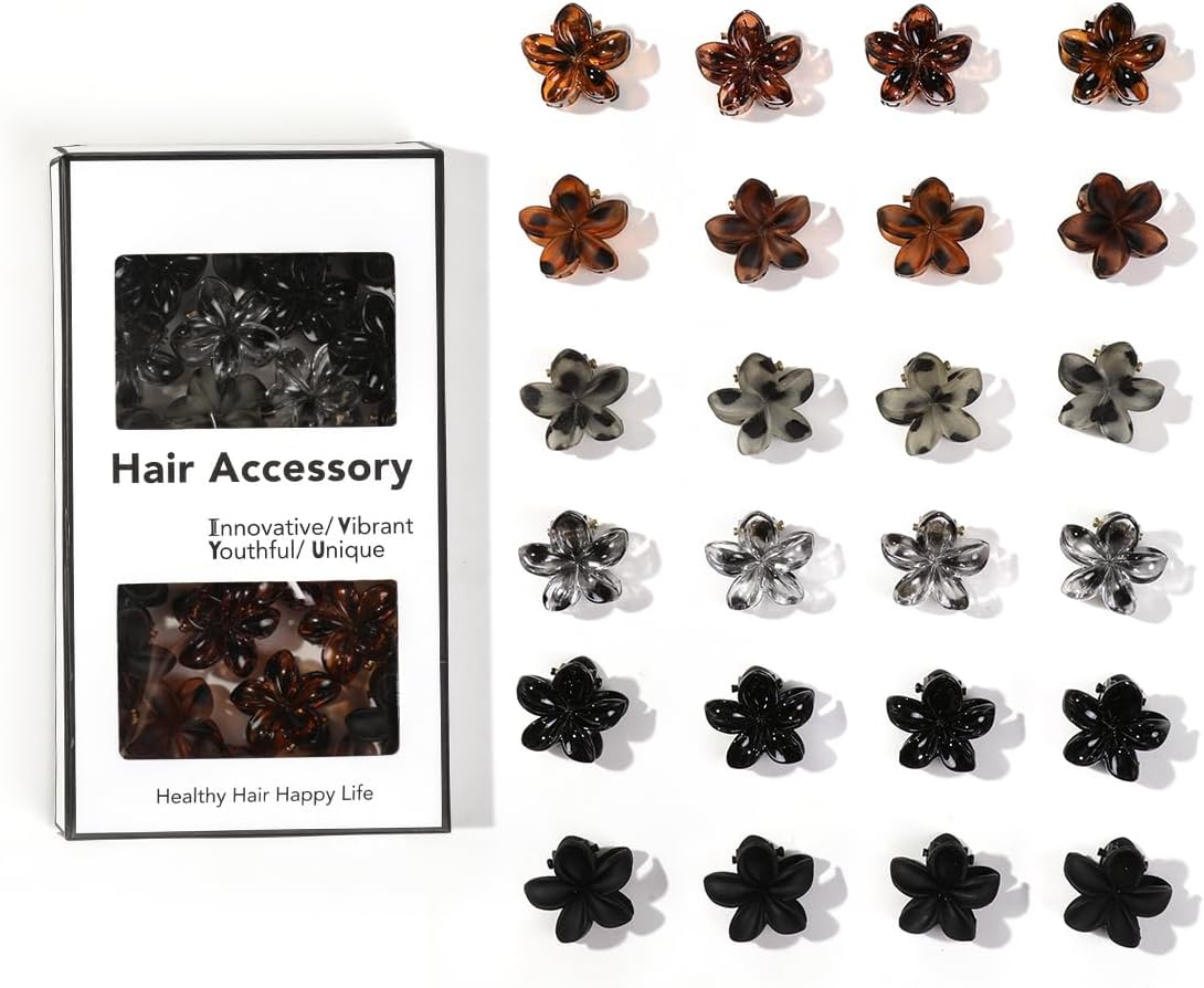 Matte Mini Hair Clips - Tiny Claw Clips for Hair, 90S Cute Hair Accessories for Girls and Women