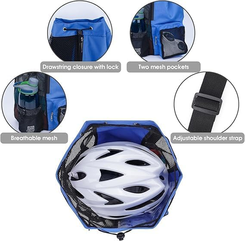 Swim Bag Foldable Mesh Drawstring Bag with Quick-Dry Shoulder Strap Beach Backpack with Wet Pocket for Swimming, Gym, and Workout Gear image number 1