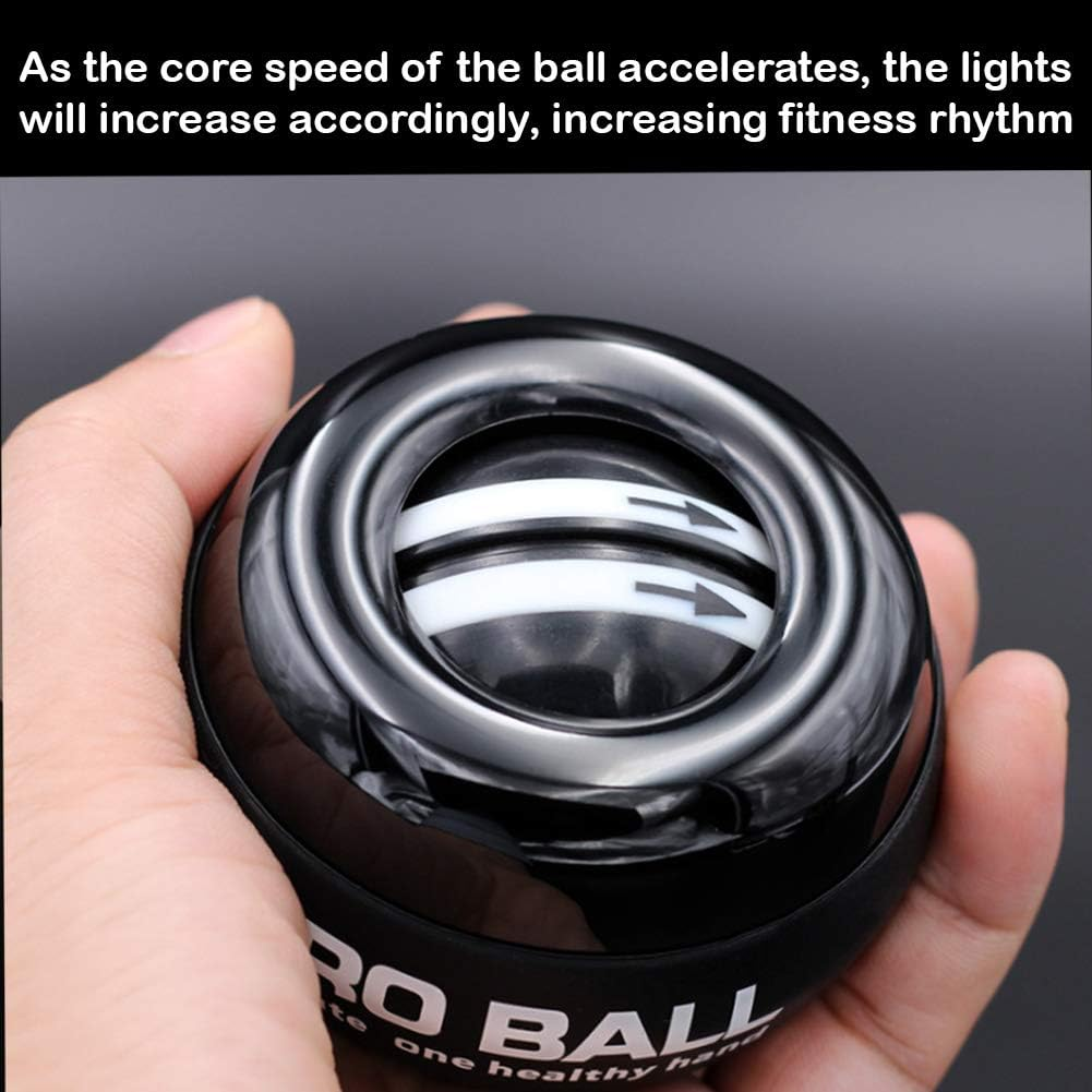 GOZATO Auto-Start Wrist Power Gyro Ball, Wrist Strengthener and Forearm Exerciser for Stronger Arm Fingers Wrist Bones and Muscle with LED Lights image number 4
