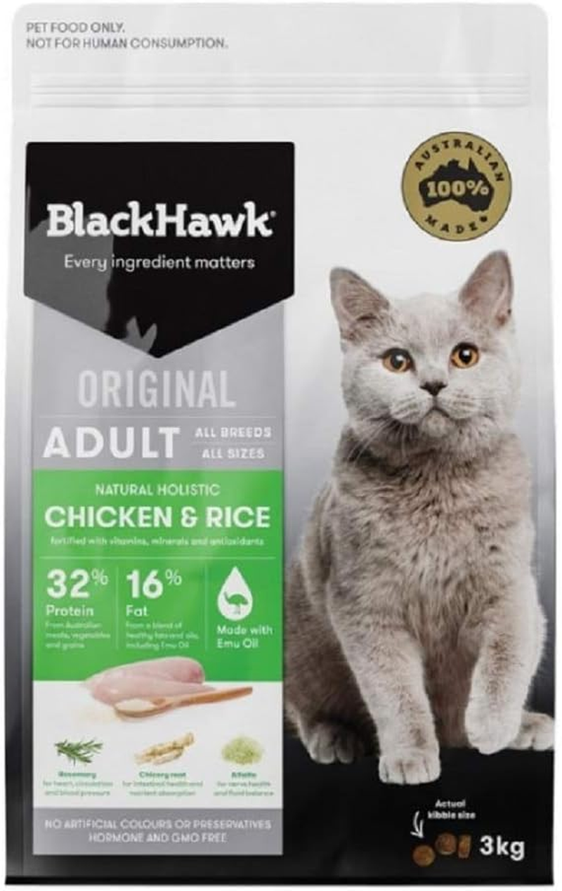 Black Hawk - Dry Cat Food, Chicken, Adult and Senior, 8Kg