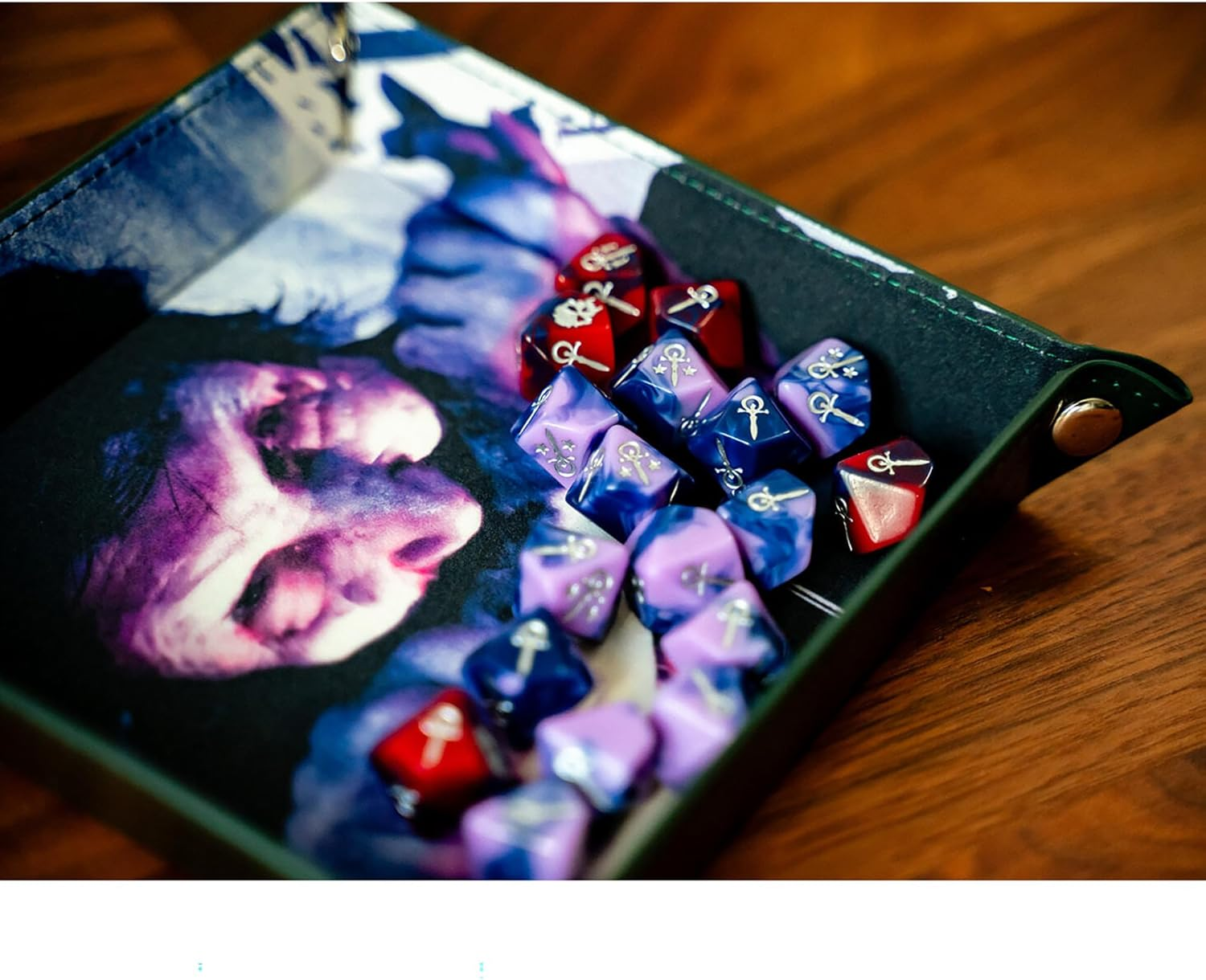 Vampire: the Masquerade 5Th Edition Roleplaying Game - Acquired Taste Limited Dice & Tray Accessory Pack - 18 Purple & Red RPG Dice & Folding Tray image number 4