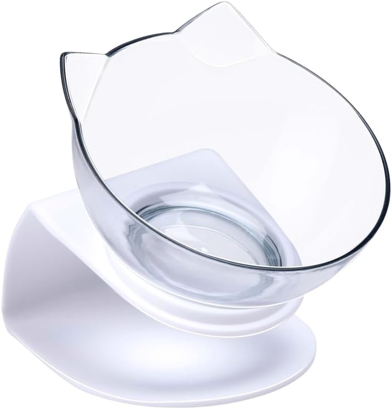 Maxxpro Cat Feeding Bowl Raised Non-Slip Feet Cat Accessories Cat Bowl 350 Ml 13.5 X 12.5 X 14.5 Cm White image number 2