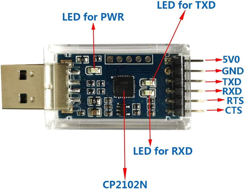 DSD TECH 2PCS USB to TTL Serial Adapter with CP2102 Chip Compatible with Windows 7,8,10,Linux,Mac OS X image number 1