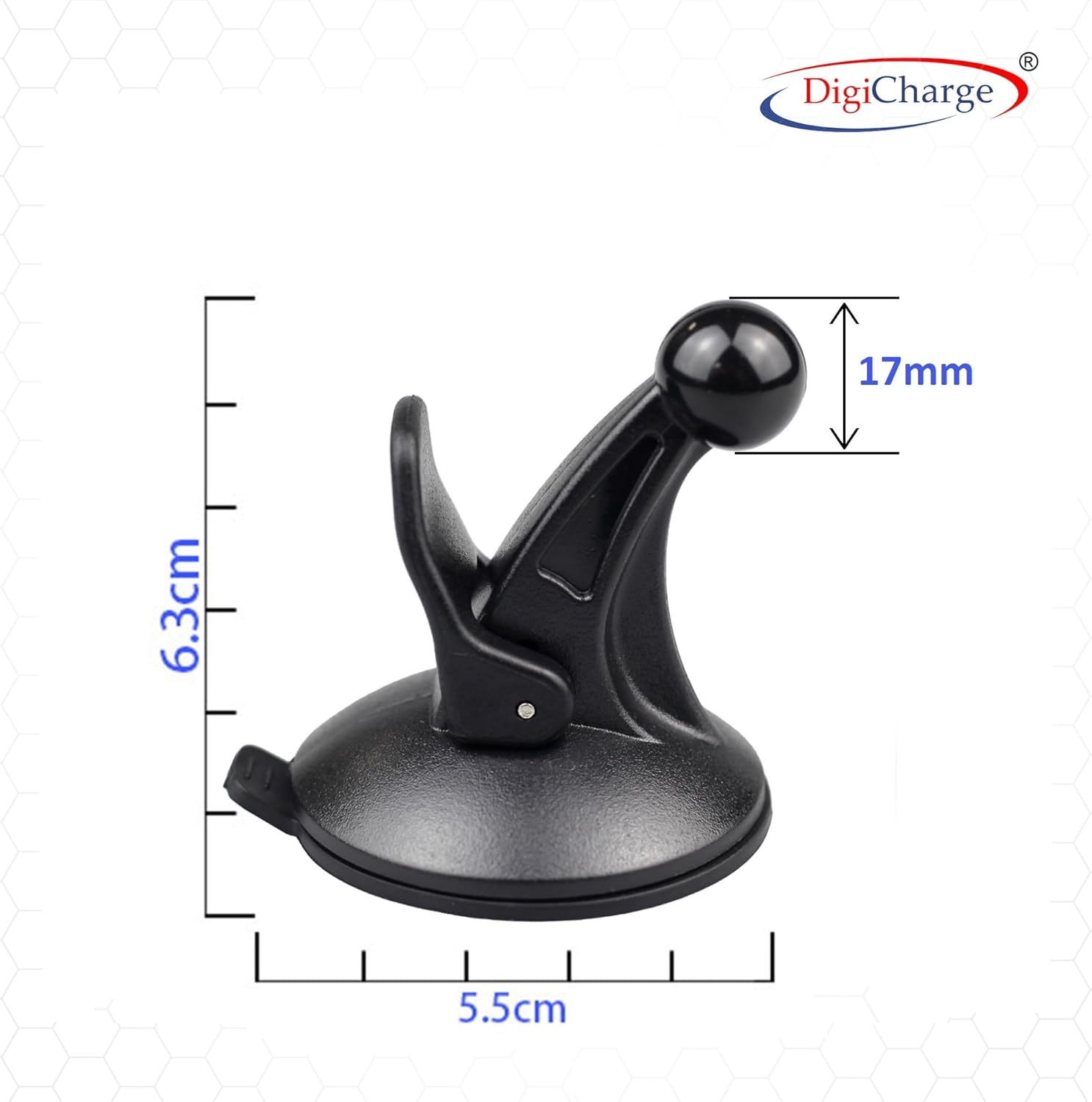 Digicharge Car Windscreen Suction Mount with Ball Connector for Most Garmin Sat Nav GPS Models Nuvi Drive Drivesmart Driveassist Drivelux Dezl Etc image number 3