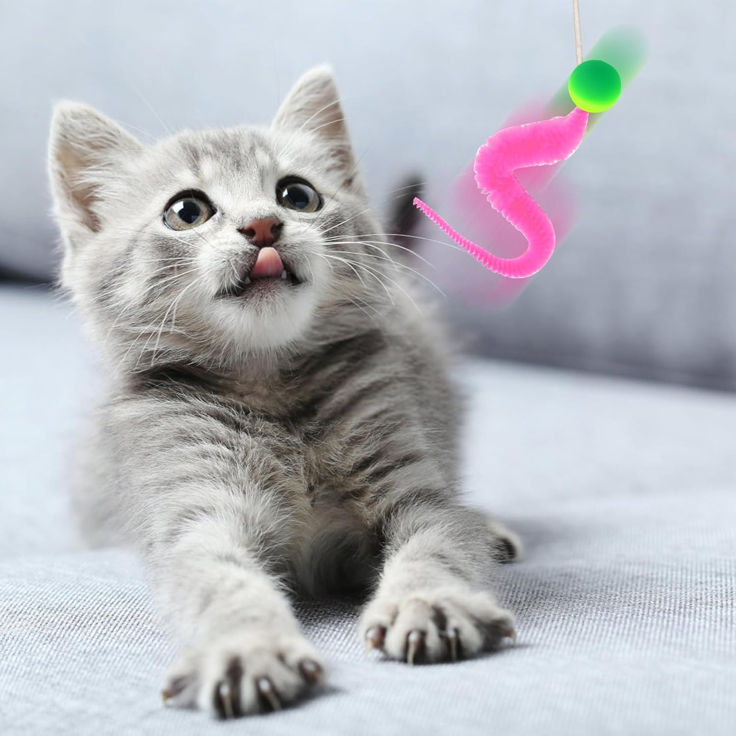 MOKIDO Pack of 5 Wobble Balls for Cats, Cat Balls, Bouncy Balls, Wiggly Ball, Funny Cat Toy Ball, Movable Funny Bouncing Wobble Balls, Cat Accessories, Kitten Toy for Cats of All Ages image number 6