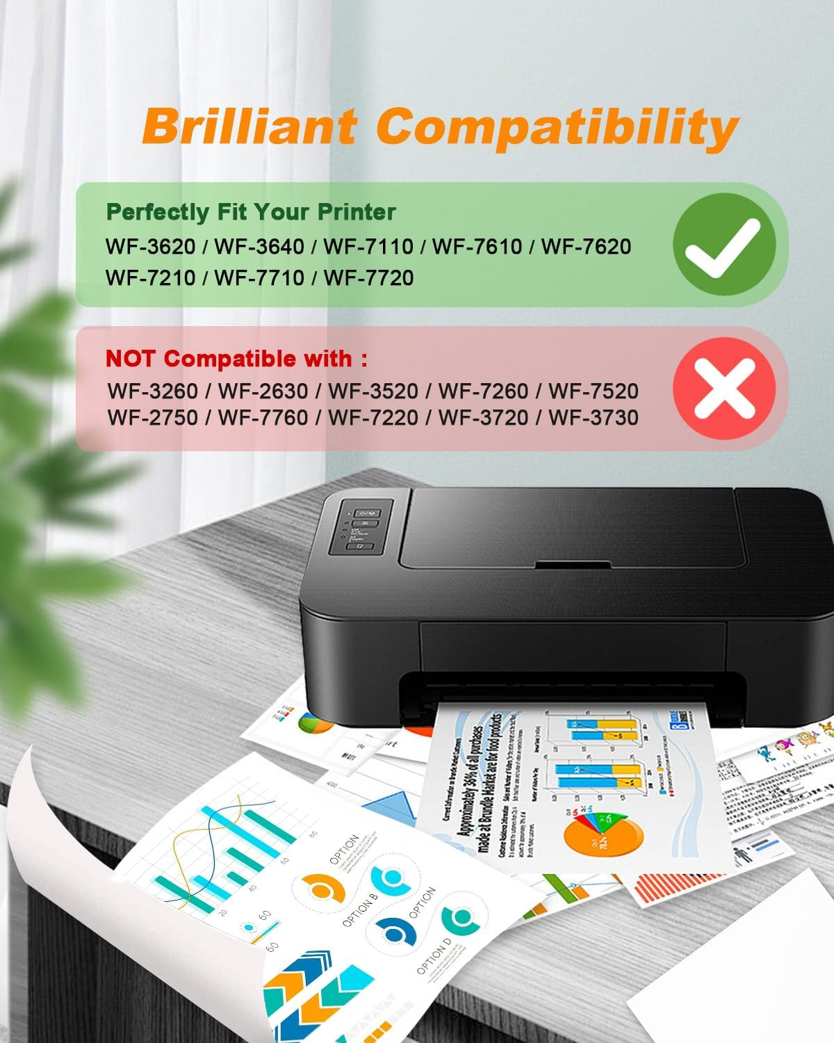 MILEKO Remanufactured Ink Cartridge Replacement for Epson 252 252XL T252XL (Black, Magenta, Yellow and Cyan, 4-Pack) to Work for Epson Workforce WF-3640 WF-7720 WF-3620 WF-7710 WF-7620 WF-7610 Printer image number 5