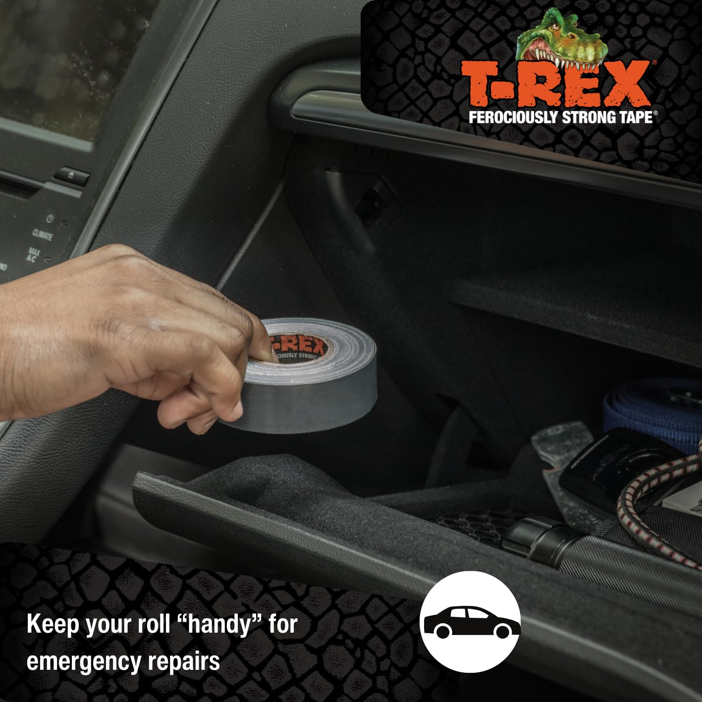 T-Rex Tape 1"X10Yd-Black image number 2