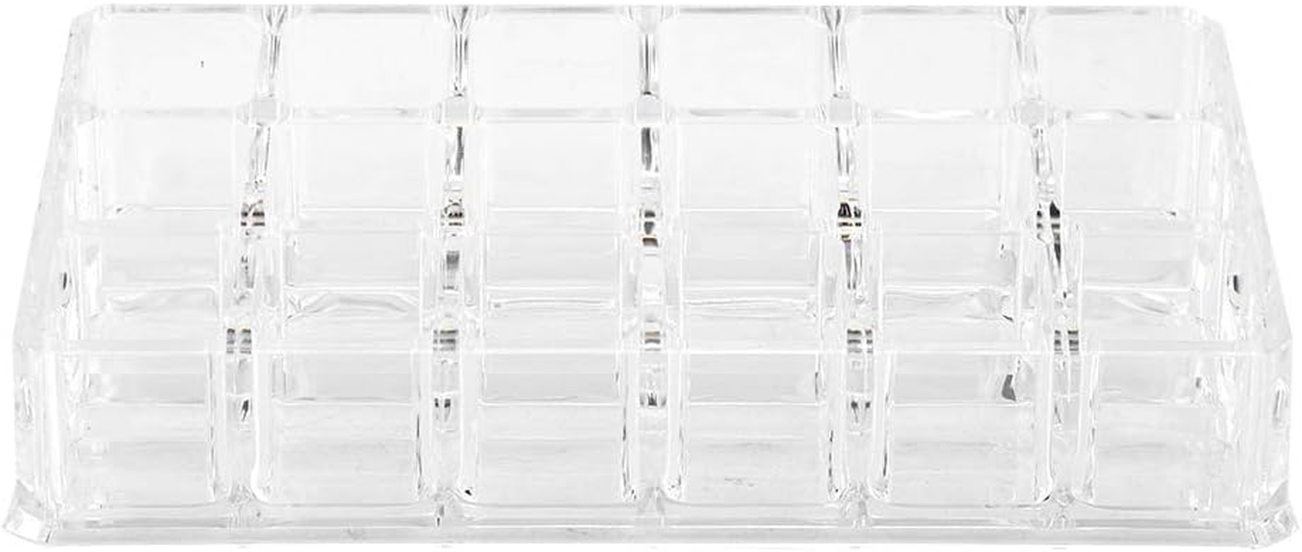 Haofy 18 Grid Mini Cabinet Transparent Acrylic Lipstick Holder Jewelry Cosmetic Storage Box for Desktop Organizer Suitable for Makeup Lovers Earrings Nail Polish Storage Easy Find Durable Material image number 4