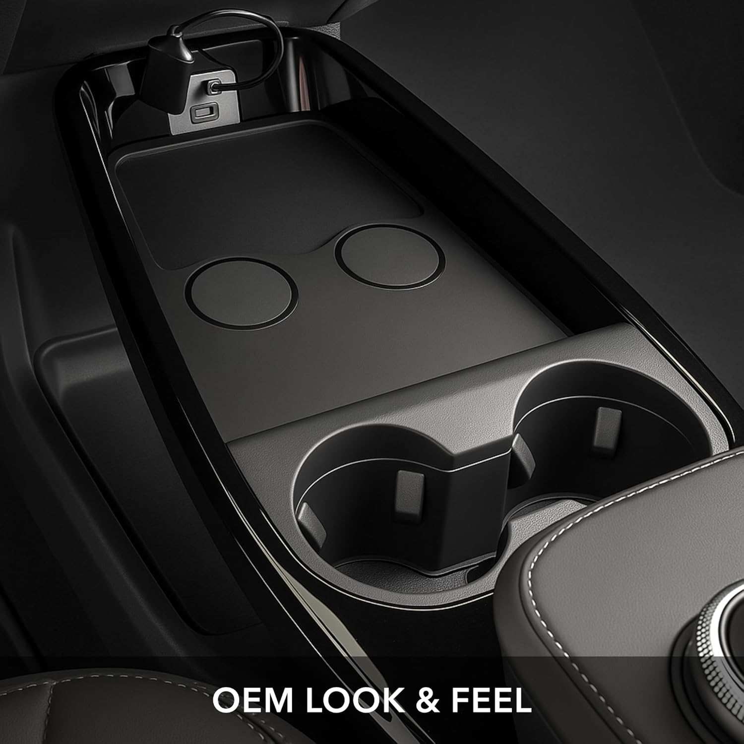 TWRAPS Dual Wireless Charging Pad for Ford Mustang Mach-E, Magnetic Charger for Iphone 16 Pro Max & Compatible with Magsafe Phone Cases Center Console Dock, USB Port 20W, Mach E 2021-2026 Accessories image number 2