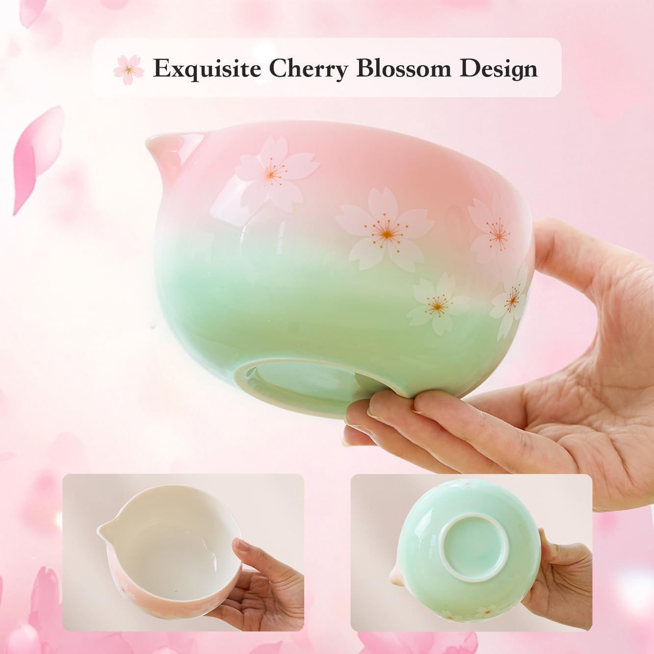 Combojoy Matcha Whisk Set &ndash; Japanese Tea Ceremony Kit with Ceramic Bowl, Purple Bamboo Whisk (Chasen), Holder, Sifter & Scoop &ndash; Complete Matcha Kit, Women Gifts for Tea Lovers