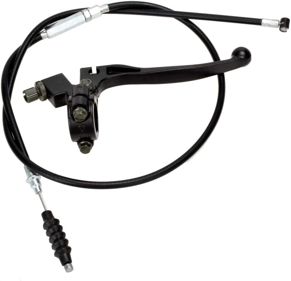 HIAORS 7/8'' Left Handlebar Clutch Lever and Clutch Cable Compatible with 50Cc 70Cc 90Cc 110Cc 125Cc 150Cc Taotao DB17 DB27 Apollo RFZ X-Pro Coolster DBX18 SSR Pit Dirt Motor Mini Bike Black Parts image number 2