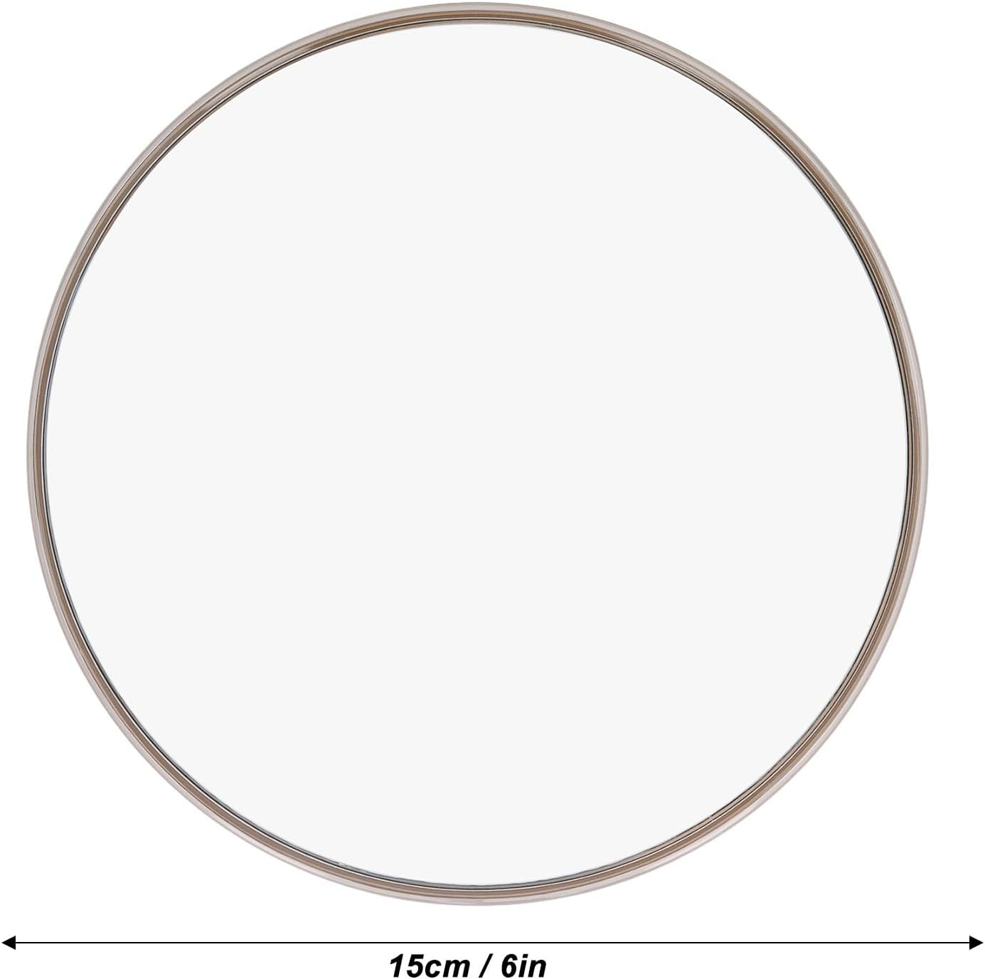 30X Magnifying Mirror, 6 Inch Signal Sided Magnifying Makeup Mirror with 3 Suction Cups, Portable Wall Mounted round Travel Bathroom Mirror, Suction Vanity Mirror (Gold) image number 5