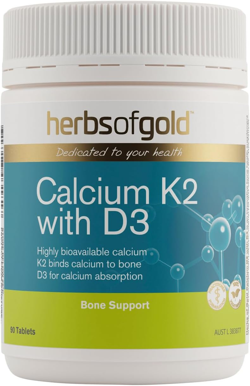 Herbs of Gold Calcium K2 with D3 90 Tablets, 90 Count image number 2