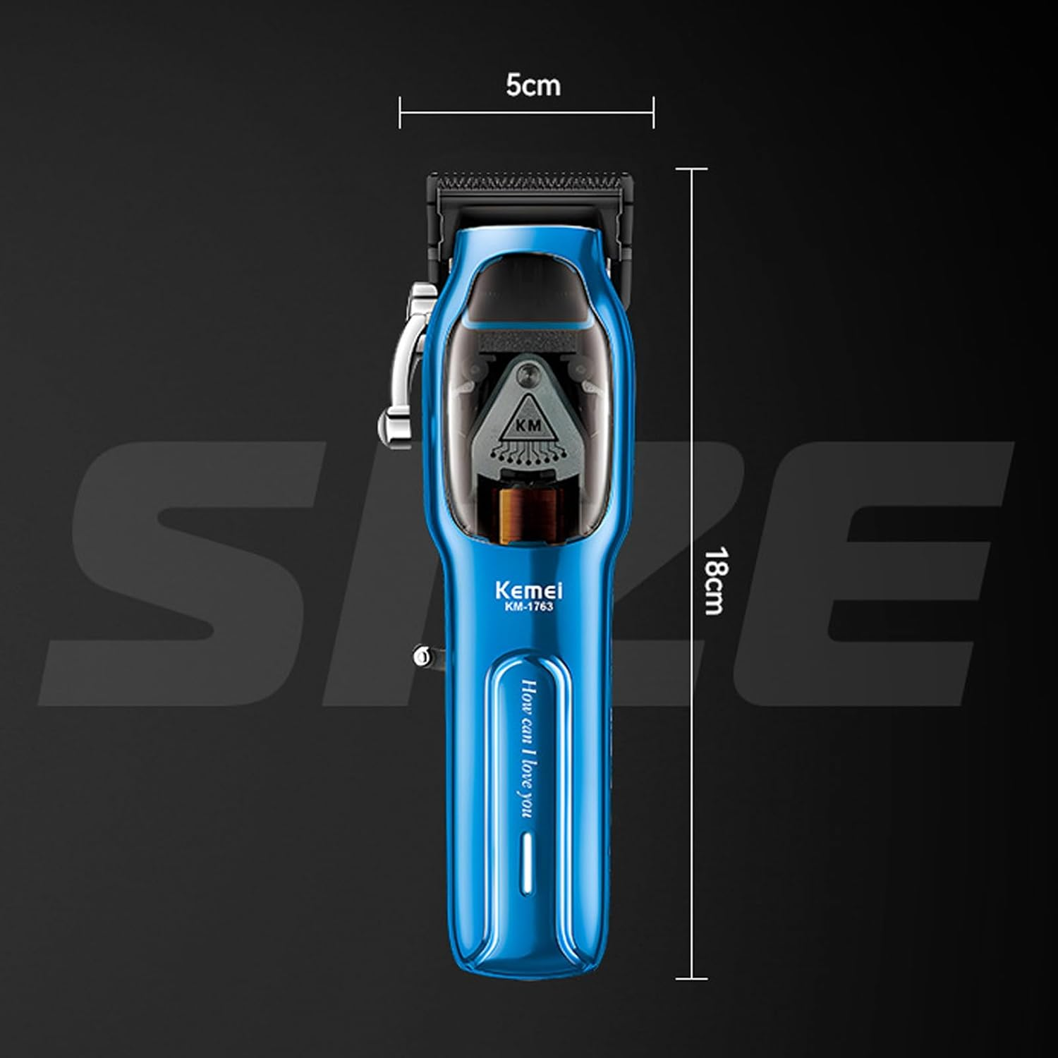 KEMEI Professional Hair Clippers for Men Cord/Cordless Hair Cutting Kits, Hair & Beard Trimmer, Adjustable Barber Clippers with USB Rechargeable, KM-1763 image number 5