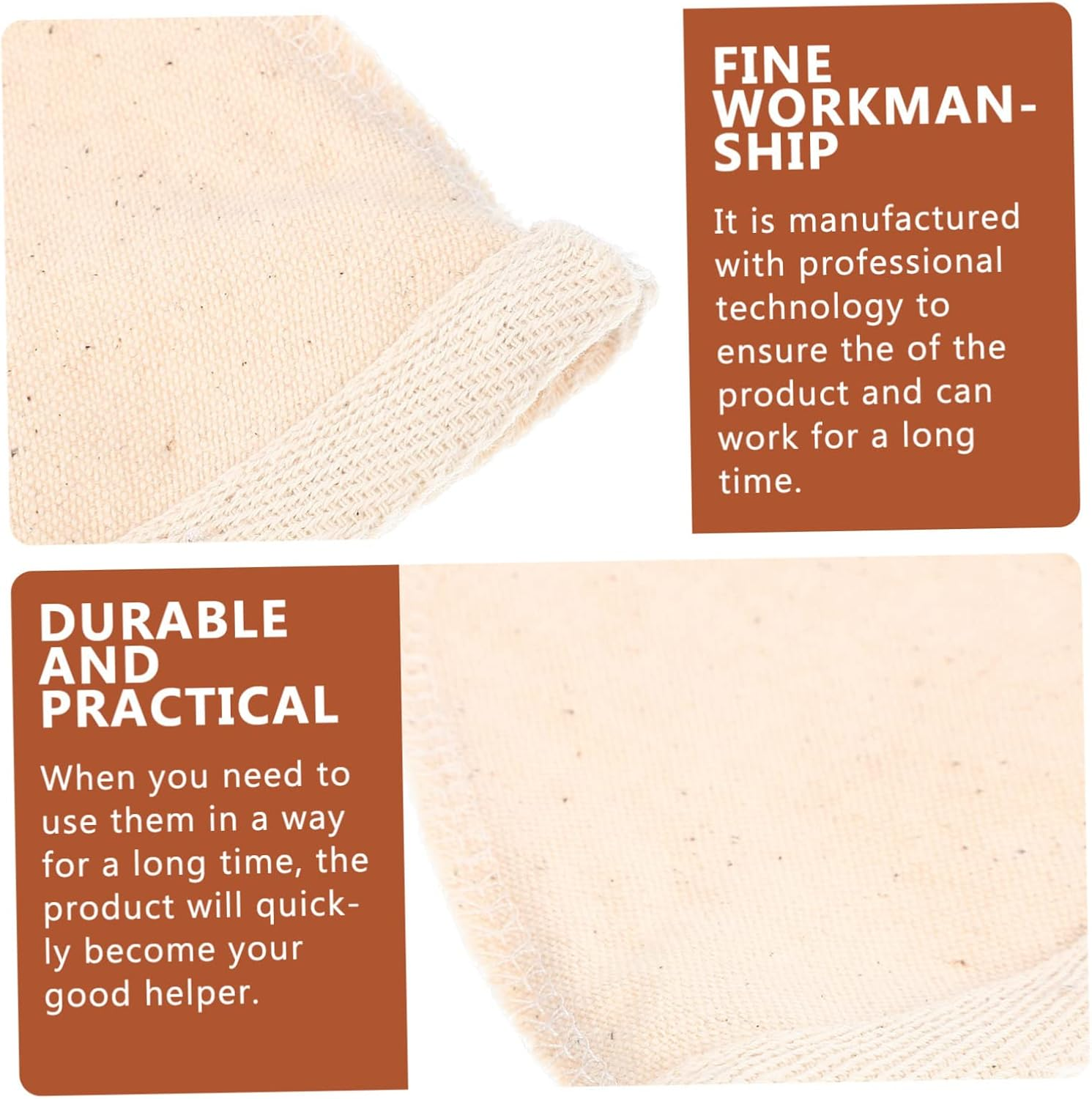 Amosfun 2Pcs Cotton Filter Bag Coffee Filter Bag Reusable Filter Bag Tea Filter Bag Cotton Filter Pouch image number 4