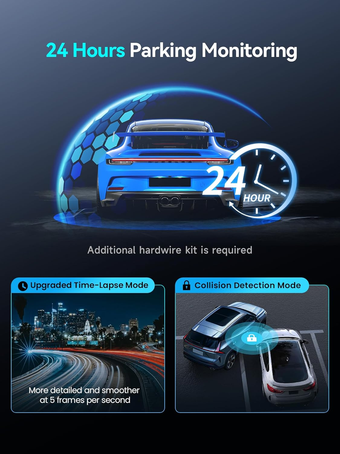 DDPAI 4K Dash Cam Front and Rear, 4K+1080P Dash Cam, Dual STARVIS 2 Sensors,5G Wifi GPS, Dashcam with Free 32GB Emmc,Night Vision,3" IPS,HDR,ADAS,24 Hours Parking Mode,Loop Recording G-Sensor, Z60 Pro image number 1