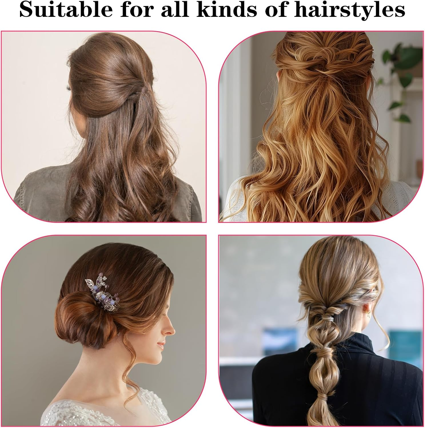 3 PCS Ribbon Hair Ties with Bow, Chiffon Crushed Flower Bowknot Hair Ties, Elastic Hair Scarf Long Ribbon Ponytail Scrunchies for Women Girls (Pink, Yellow, Green) image number 4