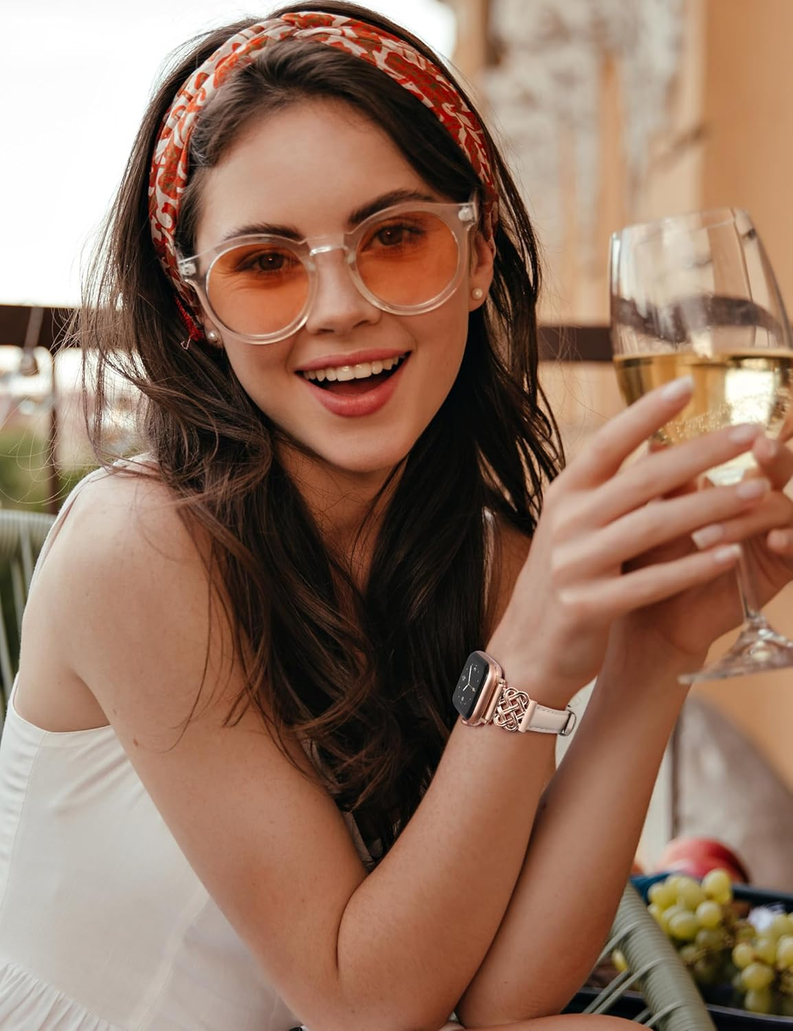 TOYOUTHS Compatible with Apple Watch Band Leather Strap 38/40/41/42/44/45/46/49Mm Women, Slim Dressy Leather Bracelet Designer Interlock Buckle for Iwatch Series 11/10/9/8/7/6/5/4/Ultra/Se/3/2/1 image number 5