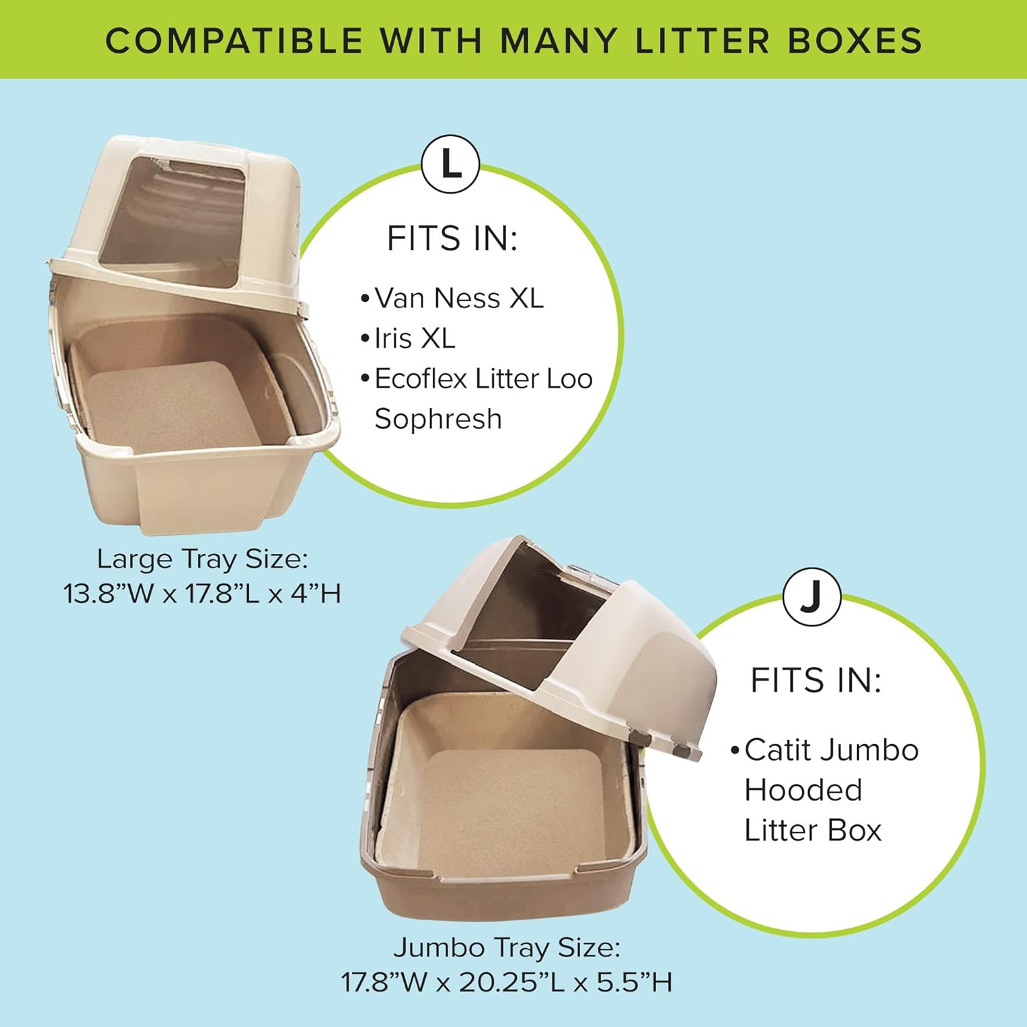 Kitty Sift (6-Pack) Disposable Cat Litter Box, Sustainable, Clean - Large, 6-Pack image number 1