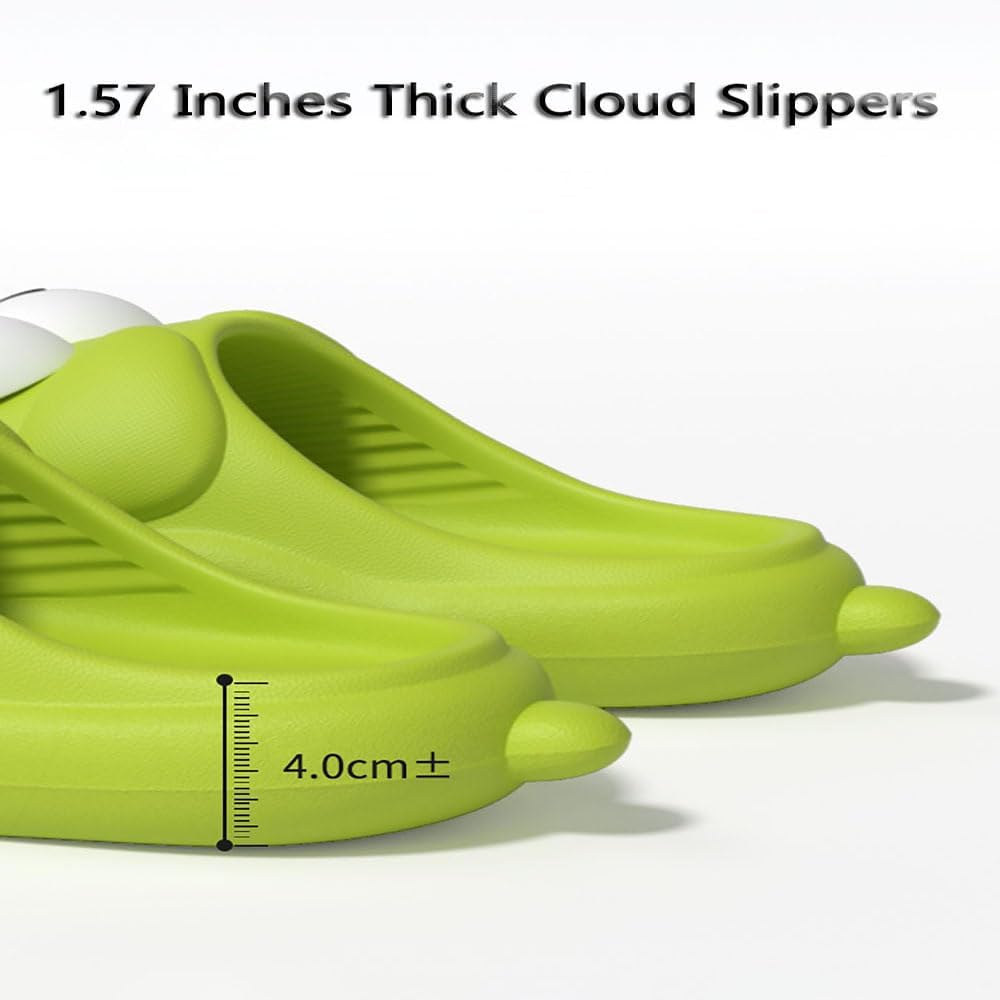 Big Eyes Dog Slippers for Women Kid, Tongue Kiss Slippers, Non-Slip Quick Drying Soft Lightweight Shower Cloud Slides image number 2