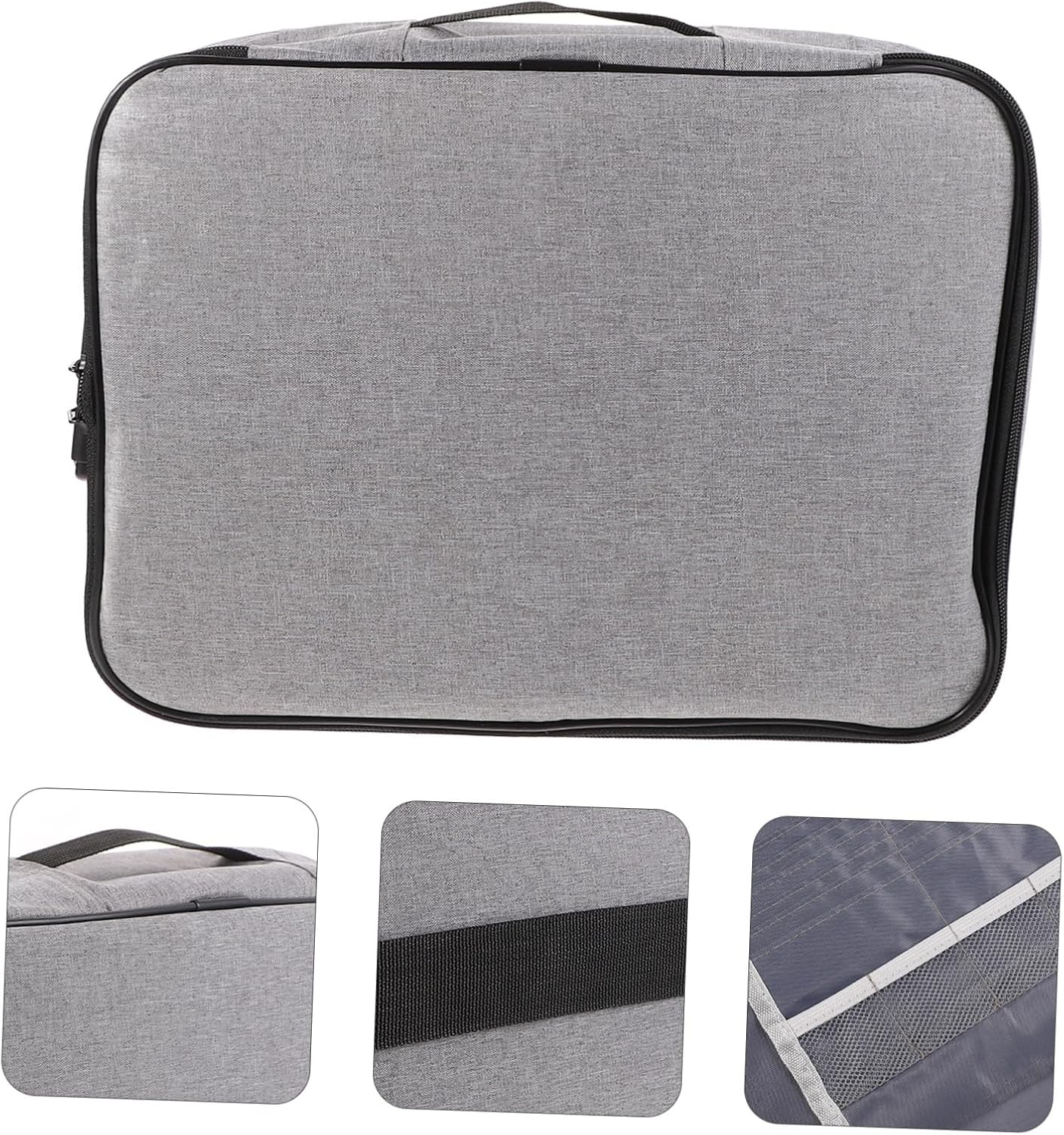 PLAFOPE Travel Document Collection Bag Large Capacity Home Passport Storage Bag Portable for Travel Document Holder and Storage - Grey image number 2